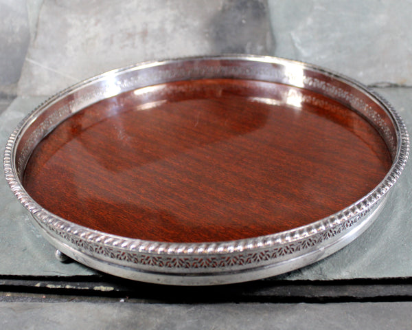 Sheffield Silver Plate and Formica Serving Tray - Gorgeous Mid-Century Tray - Perfect for Cocktails and Hors D'oeuvres
