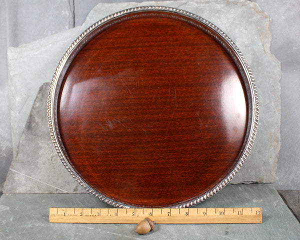 Sheffield Silver Plate and Formica Serving Tray - Gorgeous Mid-Century Tray - Perfect for Cocktails and Hors D'oeuvres