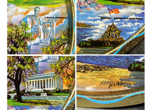 Washington D.C. Souvenir Tin Tray - Vintage Souvenir Tray from Washington D.C. - Circa 1960s