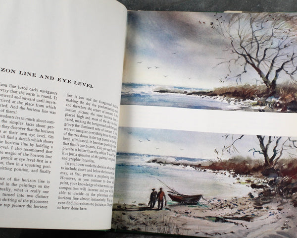 Watercolor Made Easy by Herb Olsen | 1965 | Fourth Printing | Vintage Watercolor Painting Instruction Book | Full-Color Illustrations
