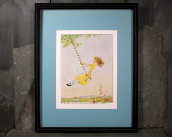 Vintage Nursery Art - Your Choice of Beautiful 1920s Garden Scenes in Custom Mats to fit 11" x 14" Frames - Sold UNFRAMED